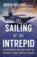 Image for "The Sailing of the Intrepid" book cover with an image of an aircraft carrier cruising through the water.