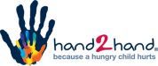 Hand2Hand "because a hungry child hurts" community resource logo