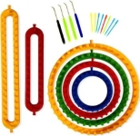 Knitting looms of multiple shapes