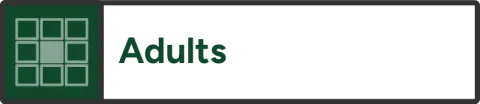 Adults landing page hover button