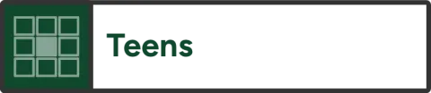 Teens landing page hover button