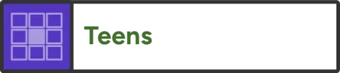 Teens landing page button
