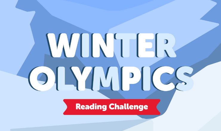 different shades of blue abstract shapes in the background with white a blue lettering