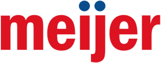 Meijer shopping center logo in red letters